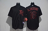 Kansas City Royals #16 Bo Jackson Black Fashion Cool Base Stitched Jersey,baseball caps,new era cap wholesale,wholesale hats